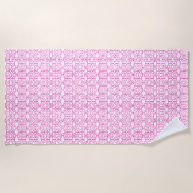 Endpaper Book Pattern  Beach Towel (Front)