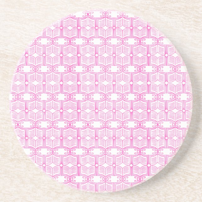Endpaper Book Pattern  Coaster (Front)