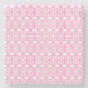Endpaper Book Pattern Stone Coaster