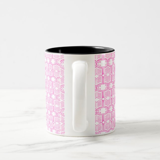 Endpaper Book Pattern  Two-Tone Coffee Mug (Handle)