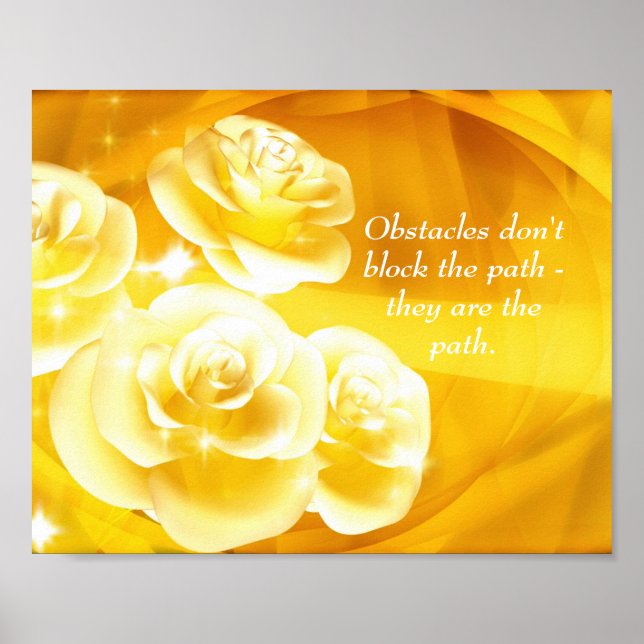 Endurance Strength Quote Affirmation Poster (Front)