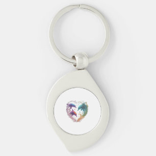 Enduring bond of love between sister and brother key ring