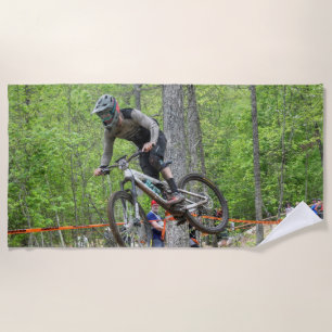 Enduro Mountain Bike Race Beach Towel