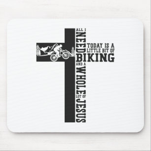Enduro Mtb Mountain Bike Riding Downhill Christian Mouse Pad