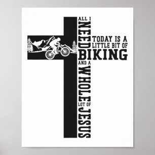 Enduro Mtb Mountain Bike Riding Downhill Christian Poster