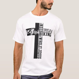 Enduro Mtb Mountain Bike Riding Downhill Christian T-Shirt