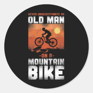 Enduro Mtb Mountain Bike Riding Downhill Dad Fathe Classic Round Sticker