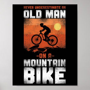 Enduro Mtb Mountain Bike Riding Downhill Dad Fathe Poster