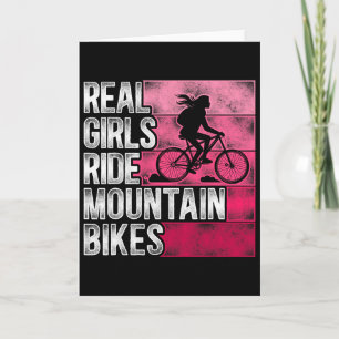 Enduro Mtb Mountain Bike Riding Downhill Girl Retr Card