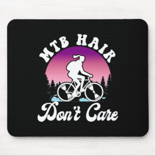 Enduro Mtb Mountain Bike Riding Downhill Girl Vint Mouse Pad