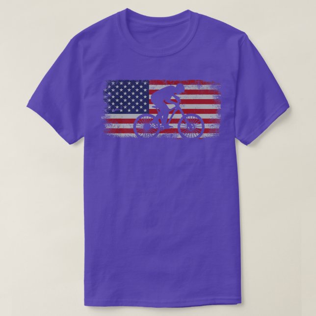 Enduro MTB Mountain Bike Riding Downhill Usa Ameri T-Shirt (Design Front)