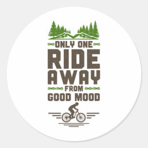 Enduro Mtb Mountain Bike Riding Downhill Vintage O Classic Round Sticker