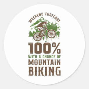 Enduro Mtb Mountain Bike Riding Downhill Vintage W Classic Round Sticker