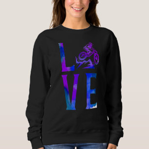 Enduro Mtb Mountain Bike Riding Downhill Watercolo Sweatshirt