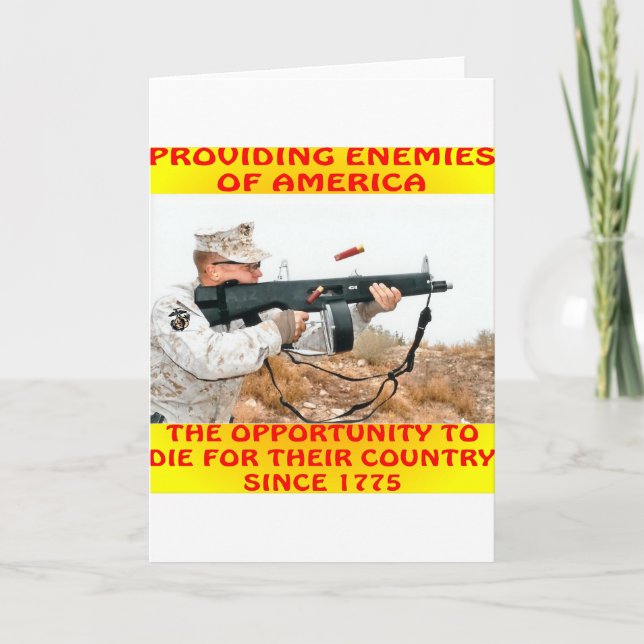 Enemies Of America Die For Their Country 1775 Card (Front)