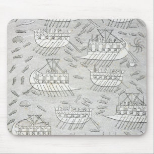 Enemies of the Assyrians taking refuge in ships, p Mouse Pad