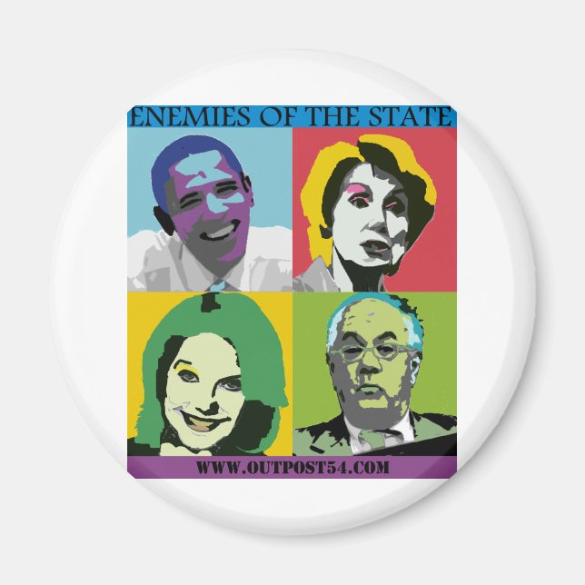 ENEMIES OF THE STATE MAGNET (Front)