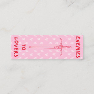 ENEMIES TO LOVERS – Bookmark ⚔️❤️ Mini Business Card