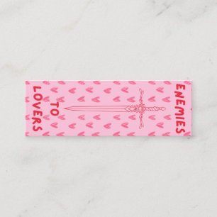 ENEMIES TO LOVERS – Bookmark ⚔️❤️ Mini Business Card