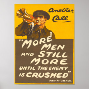 Enemy is Crushed... Vintage UK Reqruitment  Poster