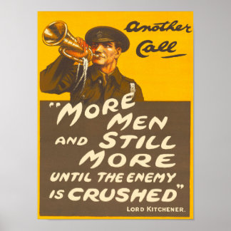 Enemy is Crushed... Vintage UK Reqruitment  Poster