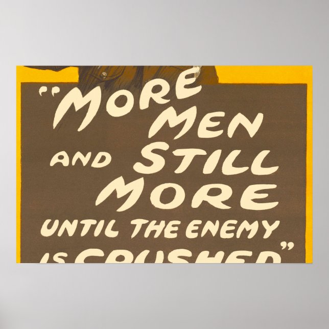 Enemy is Crushed... Vintage UK Reqruitment  Poster (Front)