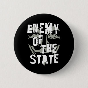 Enemy Of The State Anonymous #resist 6 Cm Round Badge