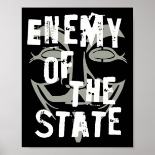 Enemy Of The State Anonymous #resist Poster
