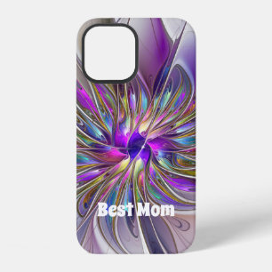 Energetic, Abstract Fractal Art Flower Best Mum iPhone 12 Case
