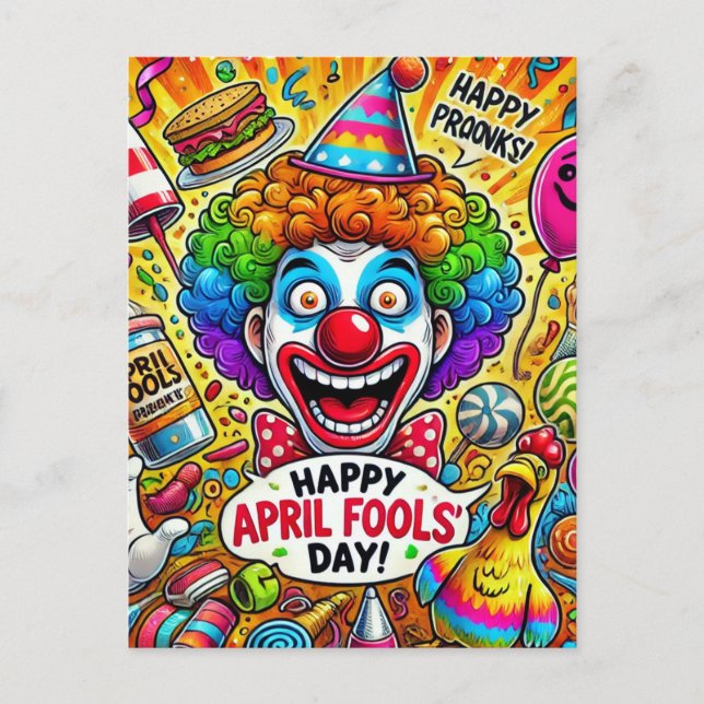  energetic April Fools’ Day card (Front)