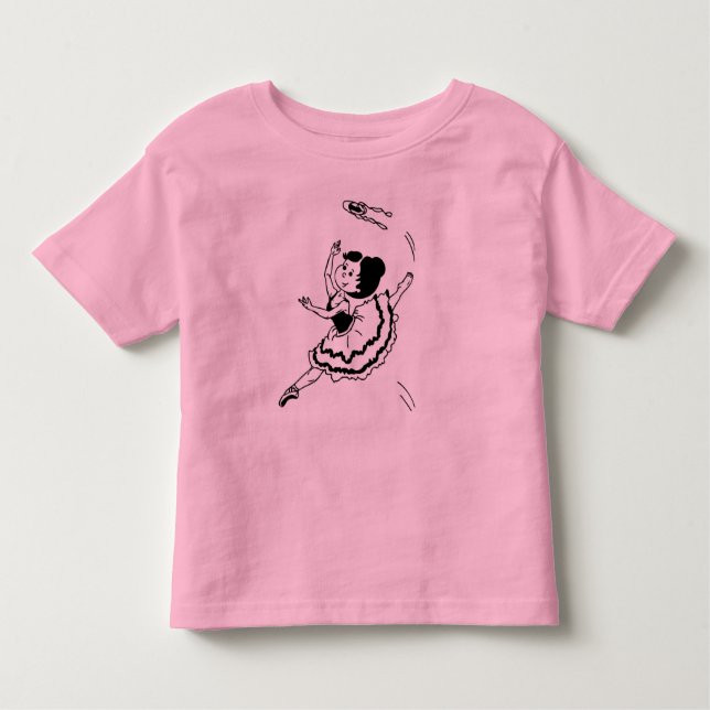 Energetic Ballerina Toddler T-Shirt (Front)