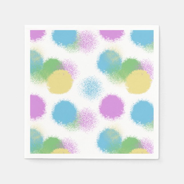 Energetic Candy Colour Abstract Napkins (Front)