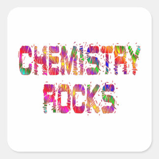 Energetic Chemistry Rocks Square Sticker