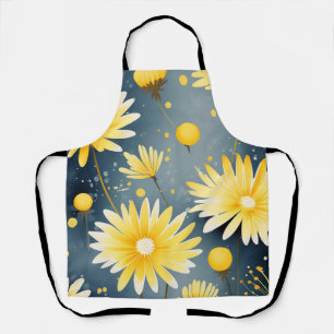 Energetic Chrysanthemum Watercolor Apron