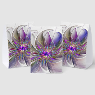 Energetic, Colorful Abstract Fractal Art Flower