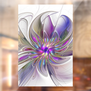 Energetic, Colourful Abstract Fractal Art Flower