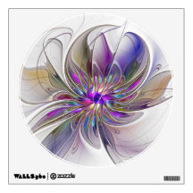 Energetic, Colourful Abstract Fractal Art Flower