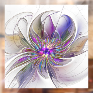 Energetic, Colourful Abstract Fractal Art Flower