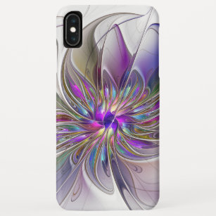 Energetic, Colourful Abstract Fractal Art Flower Case-Mate iPhone Case