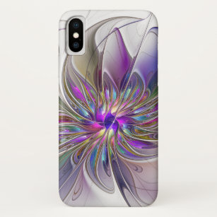 Energetic, Colourful Abstract Fractal Art Flower Case-Mate iPhone Case