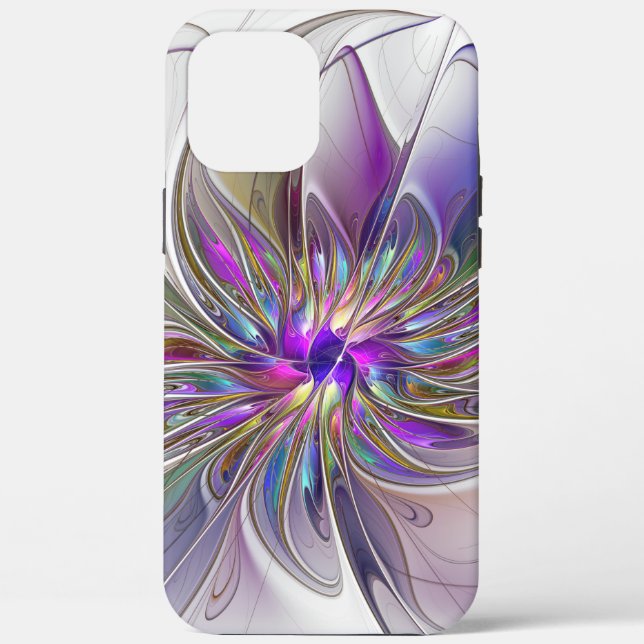 Energetic, Colourful Abstract Fractal Art Flower Case-Mate iPhone Case (Back)