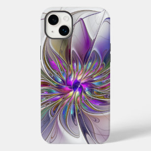 Energetic, Colourful Abstract Fractal Art Flower Case-Mate iPhone 14 Plus Case