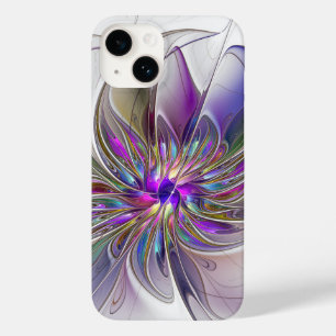 Energetic, Colourful Abstract Fractal Art Flower Case-Mate iPhone 14 Case