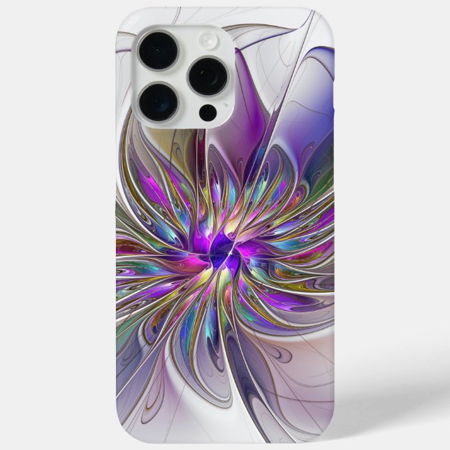 Energetic, Colourful Abstract Fractal Art Flower Case-Mate iPhone Case (Back)