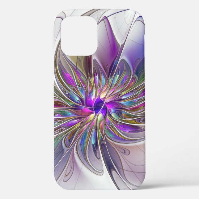 Energetic, Colourful Abstract Fractal Art Flower Case-Mate iPhone Case (Back)