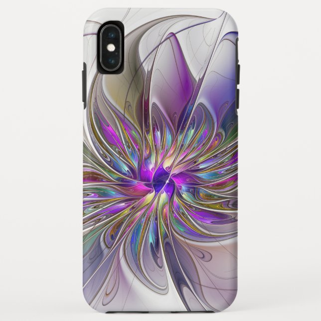 Energetic, Colourful Abstract Fractal Art Flower Case-Mate iPhone Case (Back)