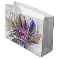 Energetic, Colourful Abstract Fractal Art Flower