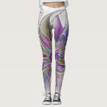 Energetic, Colourful Abstract Fractal Art Flower Leggings<br><div class="desc">A multicolored powerful fantasy flower, 
unique floral fractal art.
Design for your leggings and more.</div>