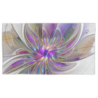 Energetic, Colourful Abstract Fractal Art Flower