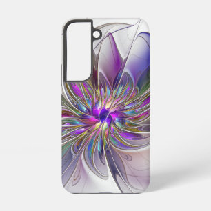 Energetic, Colourful Abstract Fractal Art Flower Samsung Galaxy Case
